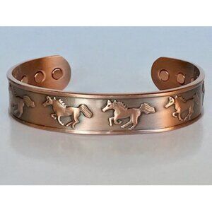 "Wild Horses" Solid Handmade Copper Cuff Bracelets